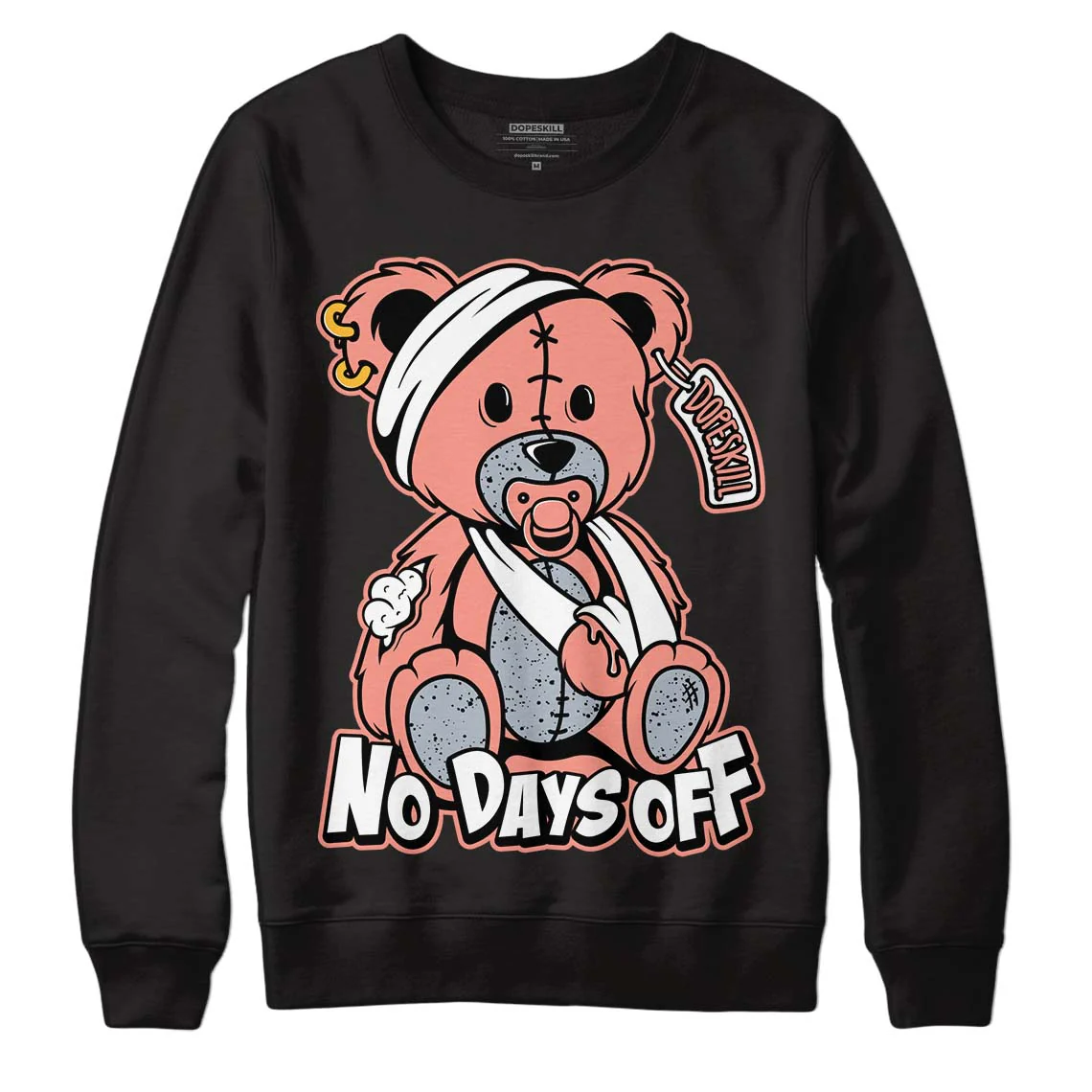 Crimson Bliss 5s DopeSkill Sweatshirt Hurt Bear Graphic - Image 2