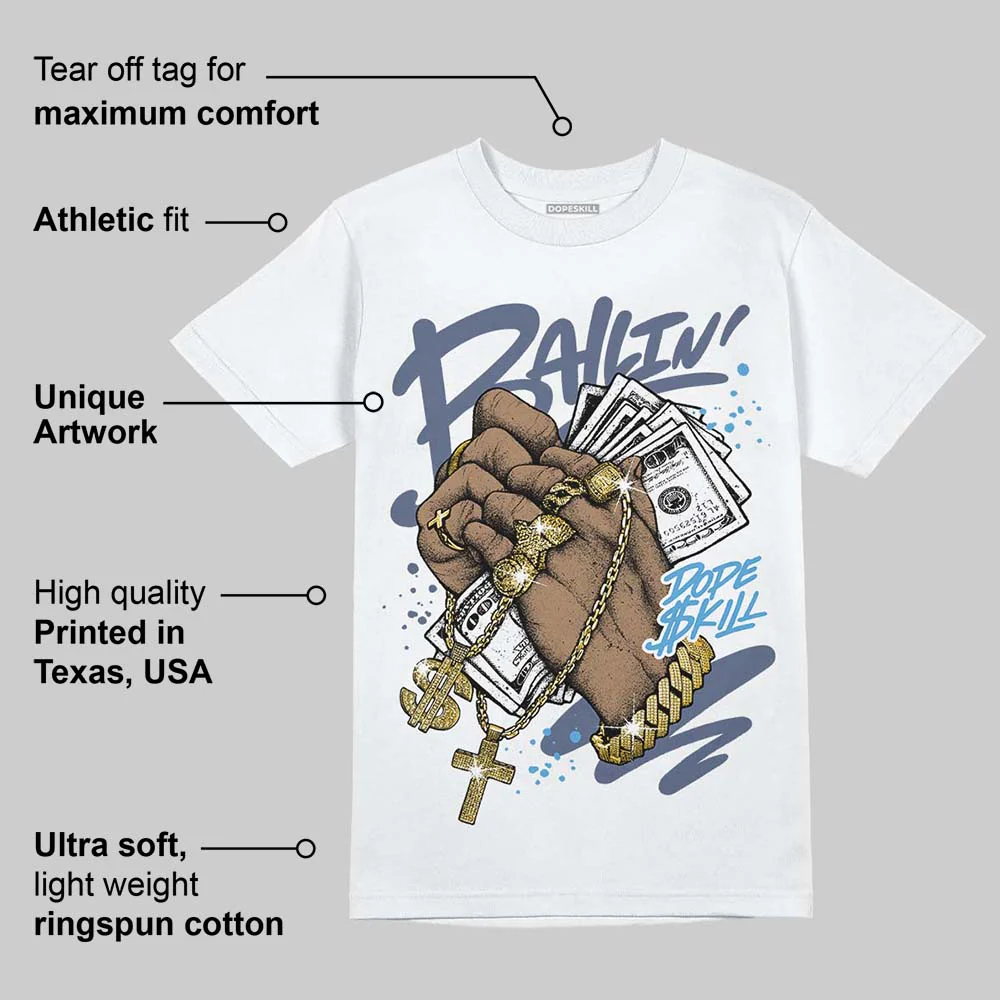 Diffused Blue 11s DopeSkill T-Shirt Always Ballin' Graphic - Image 3