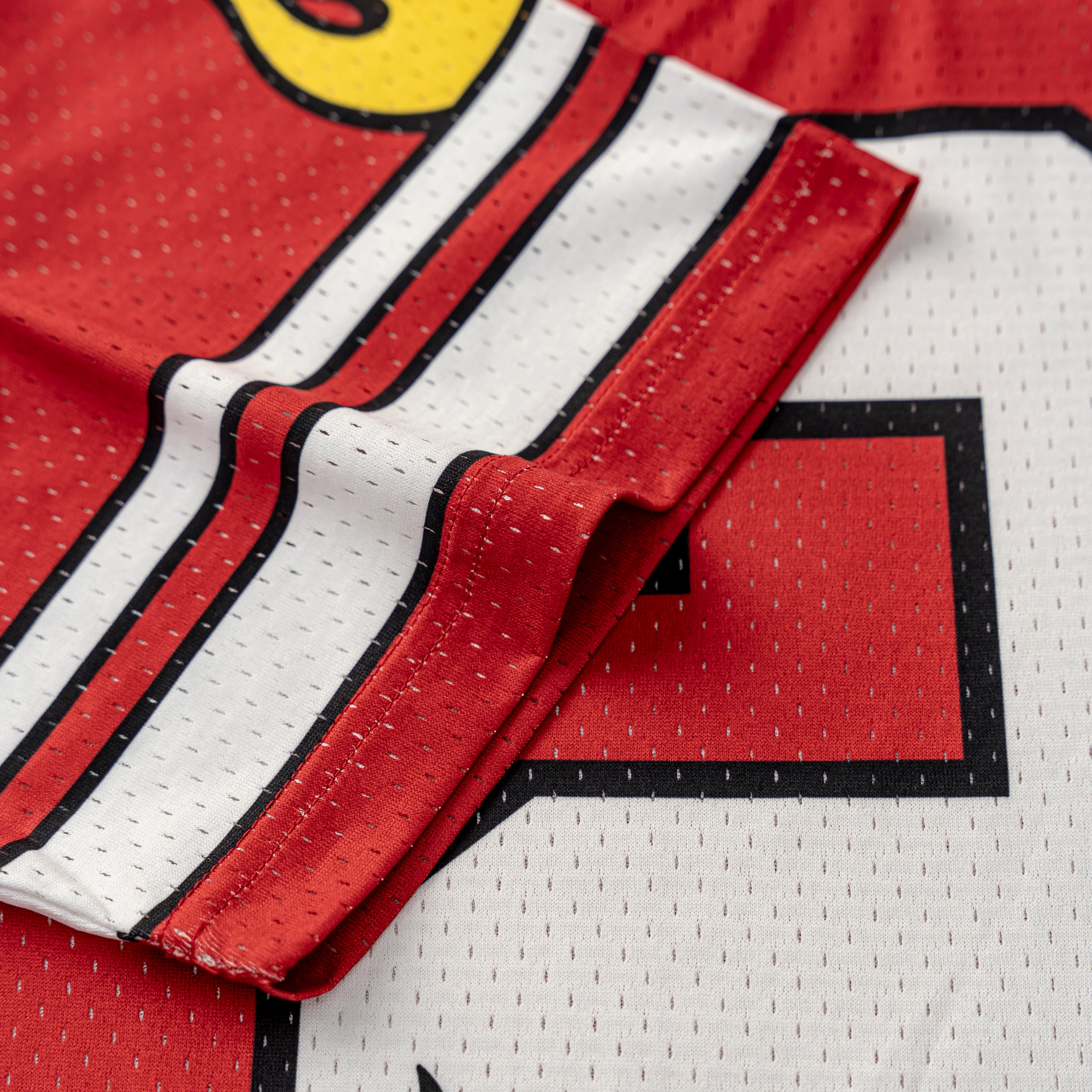 DopeSkill Oversized Jersey Streetwear Graphic Tee Cool V-Neck Red T-Shirt Fire 26 Graphic - Image 5