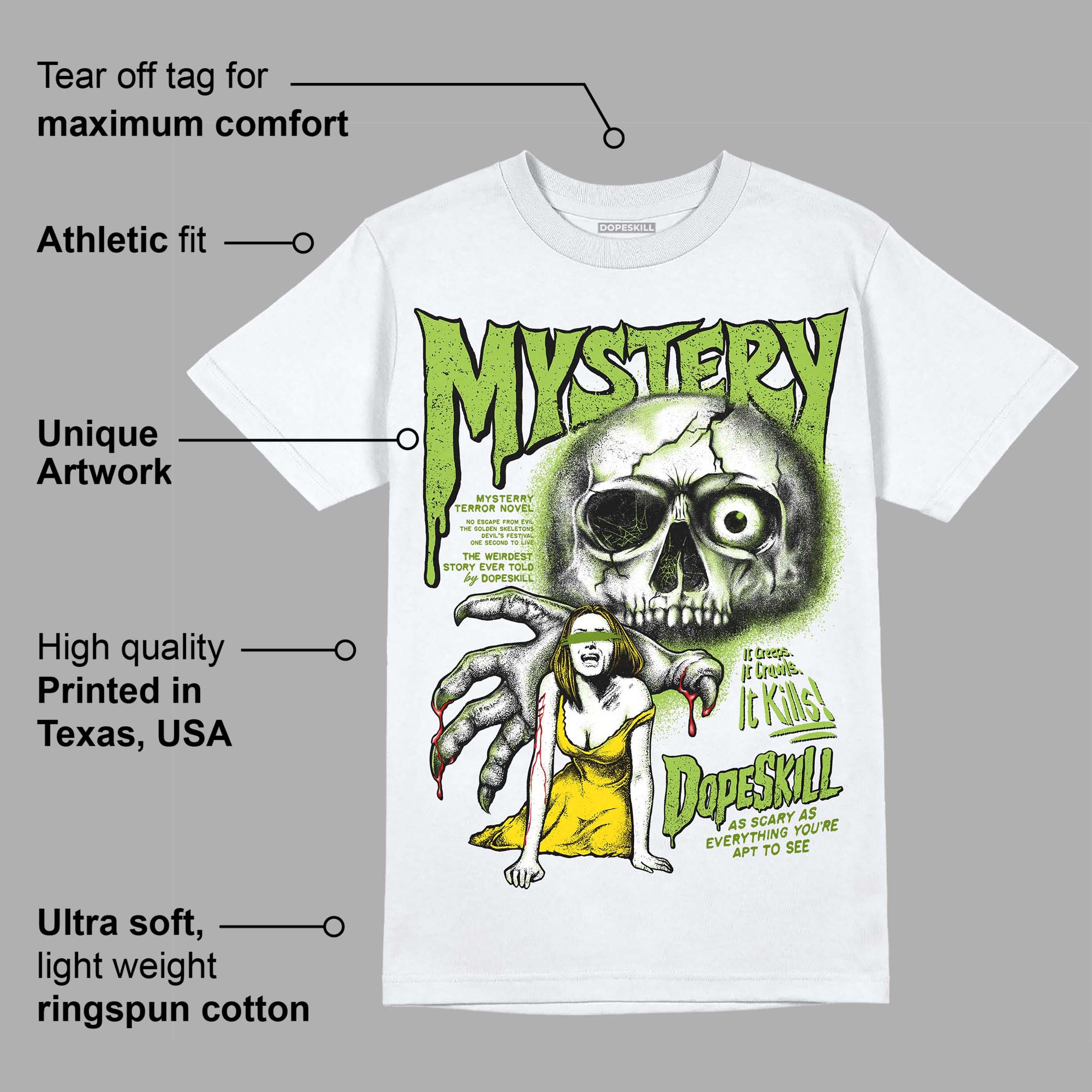 Dunk 'Chlorophyll' DopeSkill T-Shirt Mystery Ghostly Grasp Graphic - Image 3