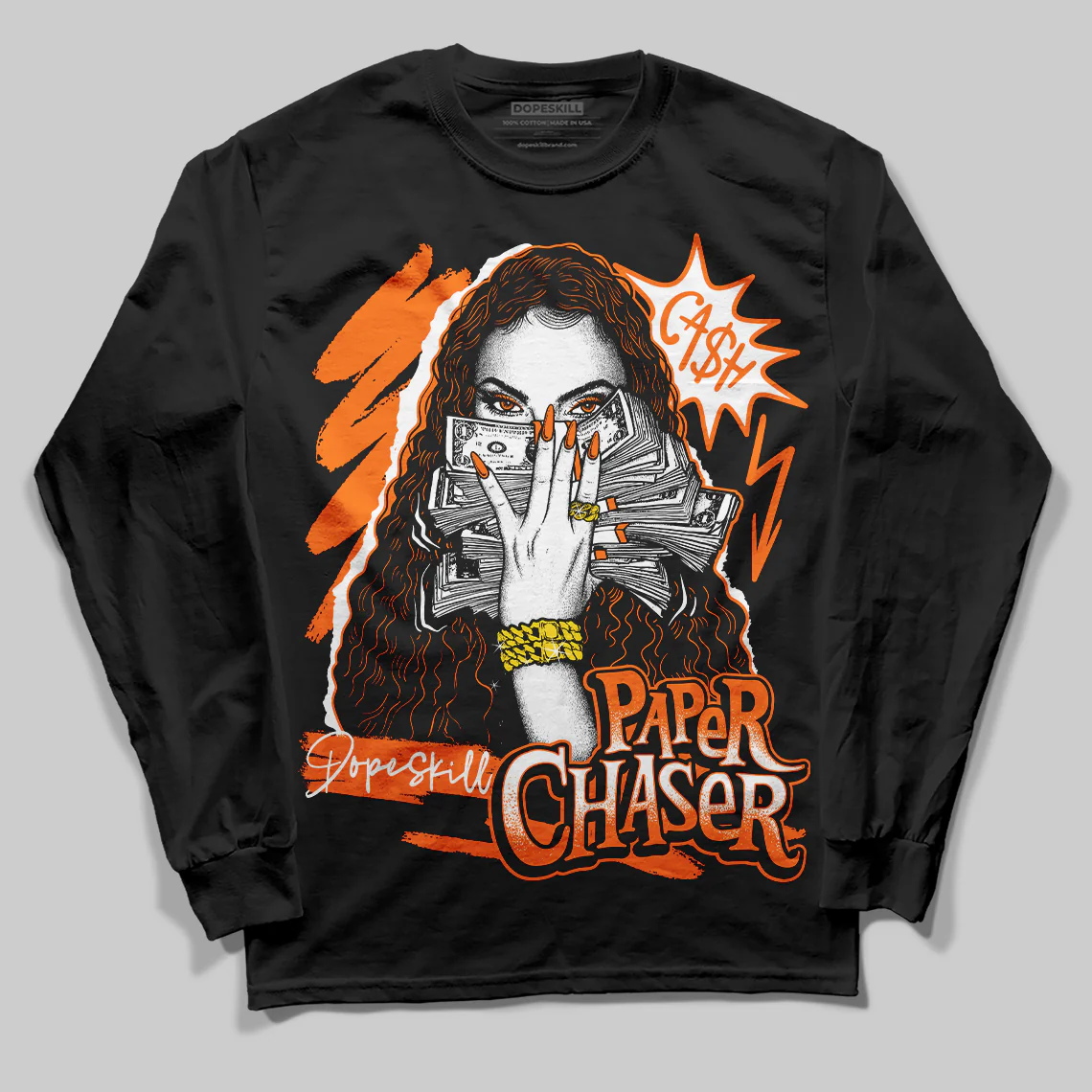 Dunk Low Magma Orange DopeSkill Long Sleeve T-Shirt NPC Graphic - Image 2