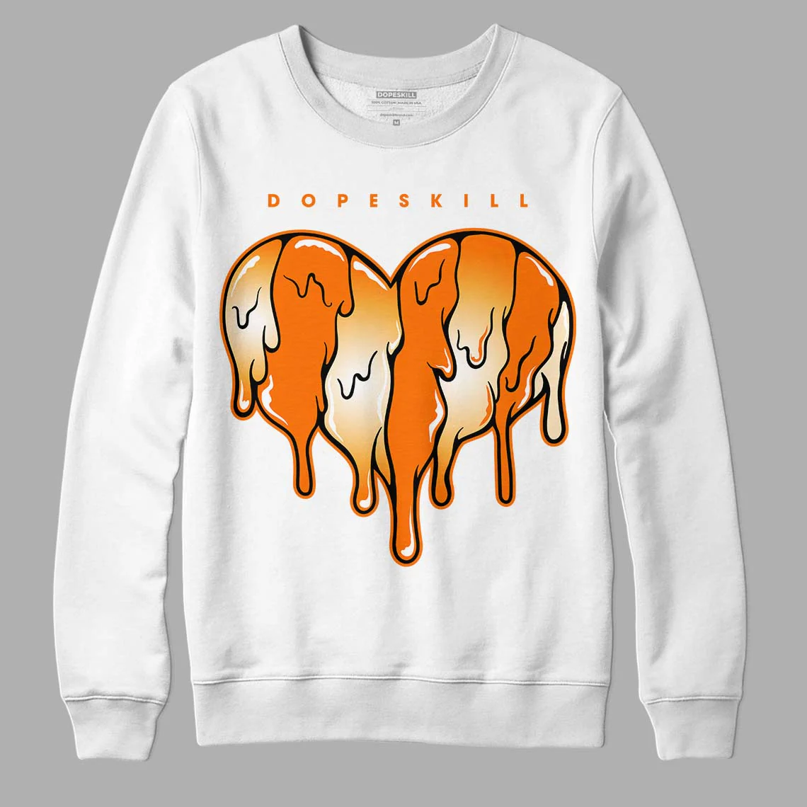 Dunk Low Magma Orange DopeSkill Sweatshirt Slime Drip Heart Graphic