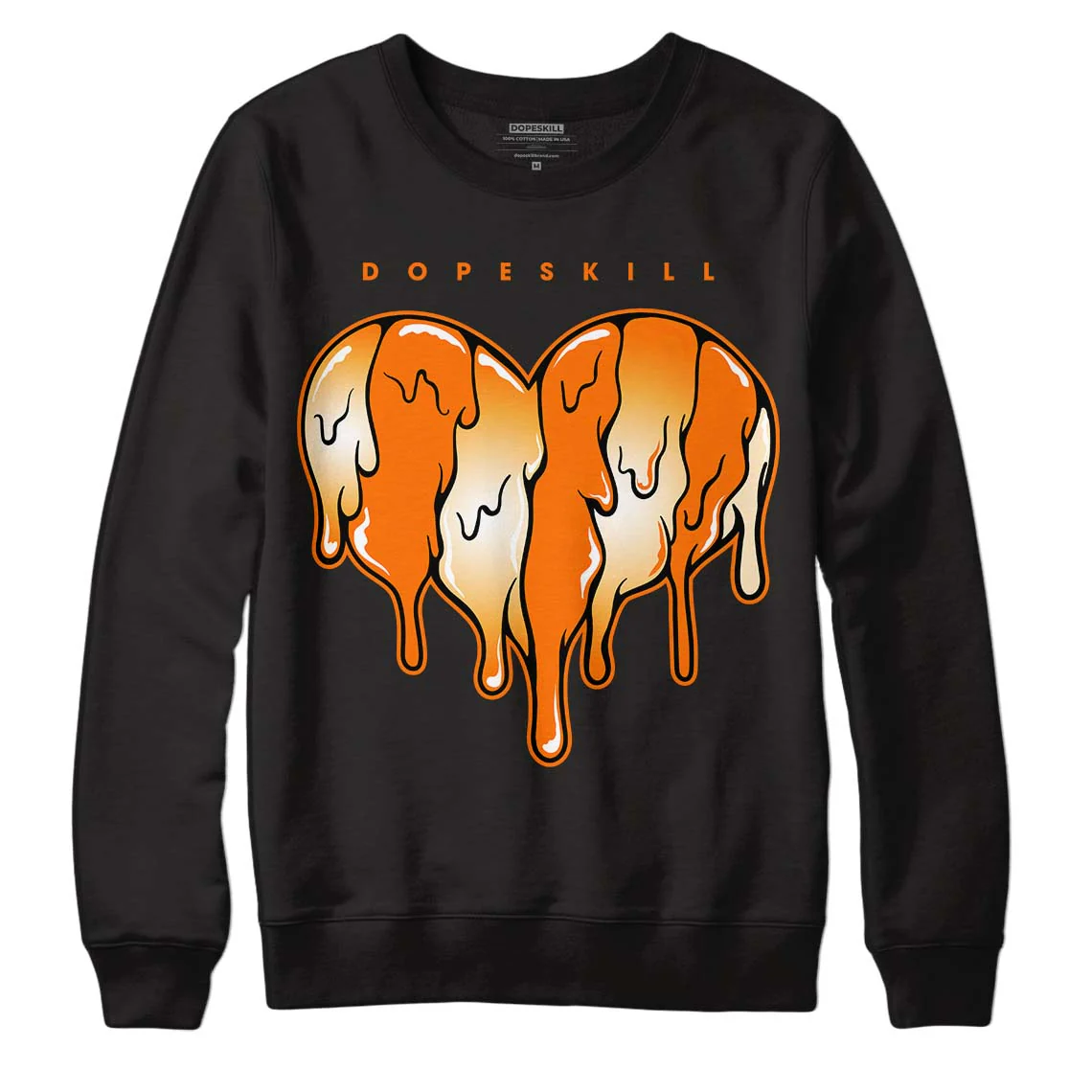 Dunk Low Magma Orange DopeSkill Sweatshirt Slime Drip Heart Graphic - Image 2