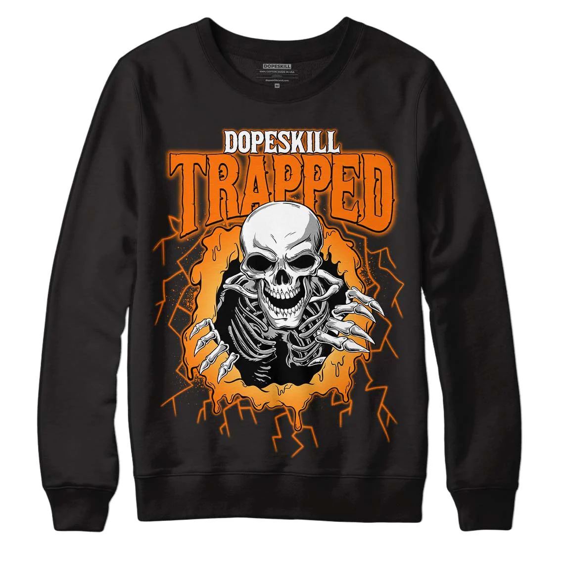Dunk Low Magma Orange DopeSkill Sweatshirt Trapped Halloween Graphic - Image 2