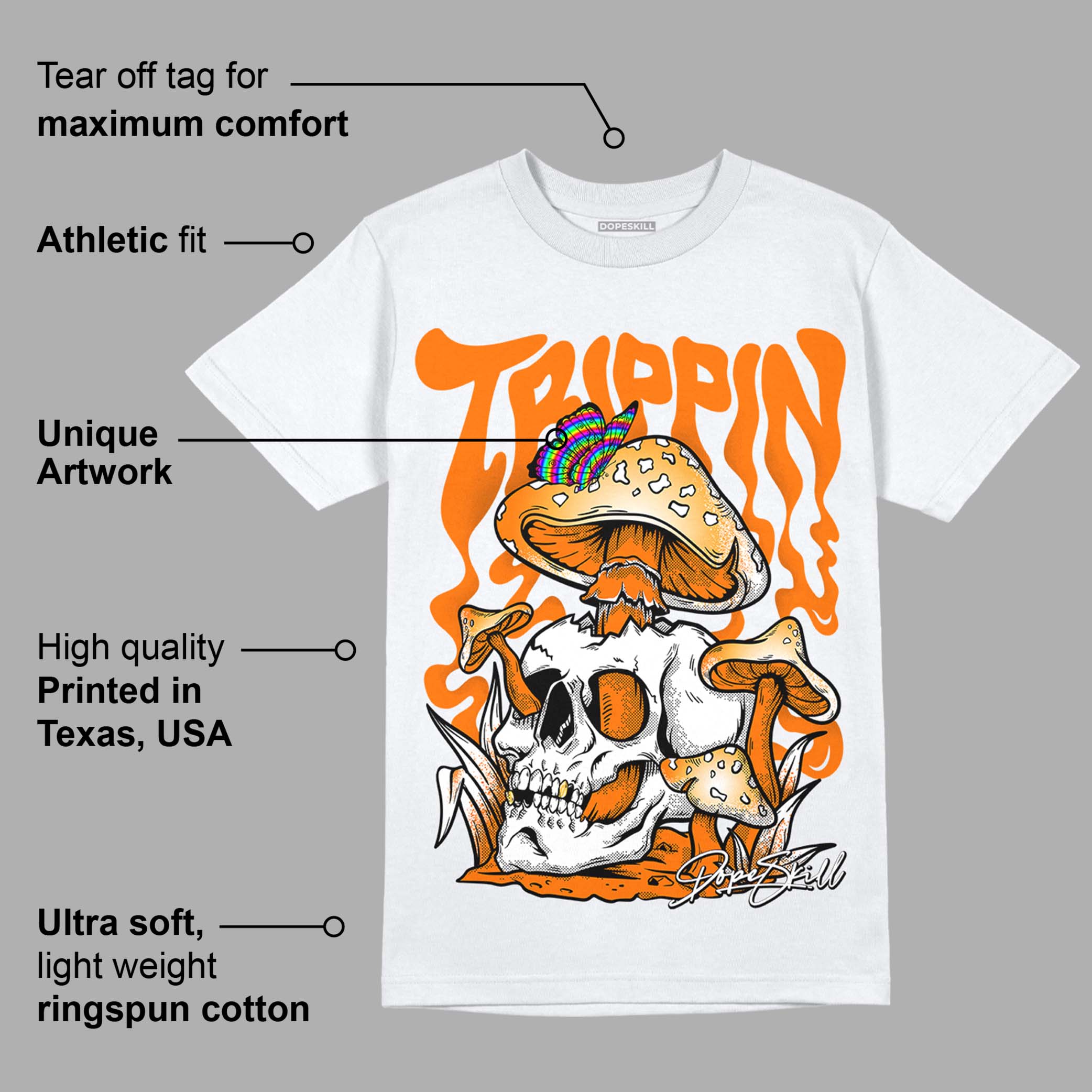 Dunk Low Magma Orange DopeSkill T-Shirt Trippin Graphic - Image 3