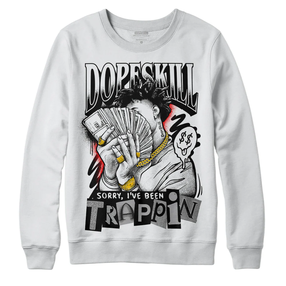 Dunk Low Panda White Black DopeSkill Sweatshirt Sorry I've Been Trappin Graphic - Image 2