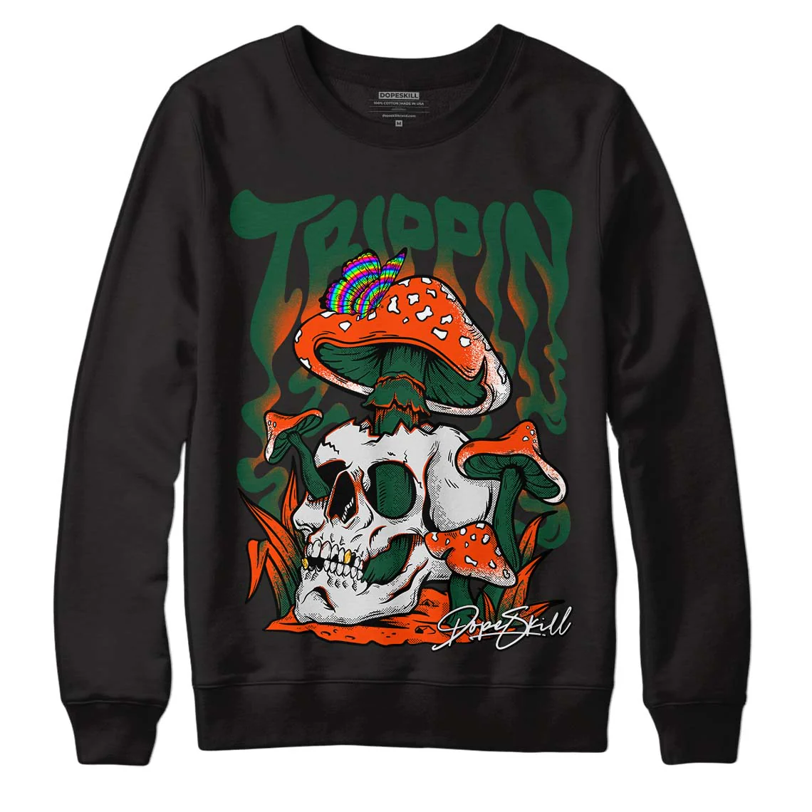 Dunk Low Team Dark Green Orange DopeSkill Sweatshirt Trippin Graphic - Image 2