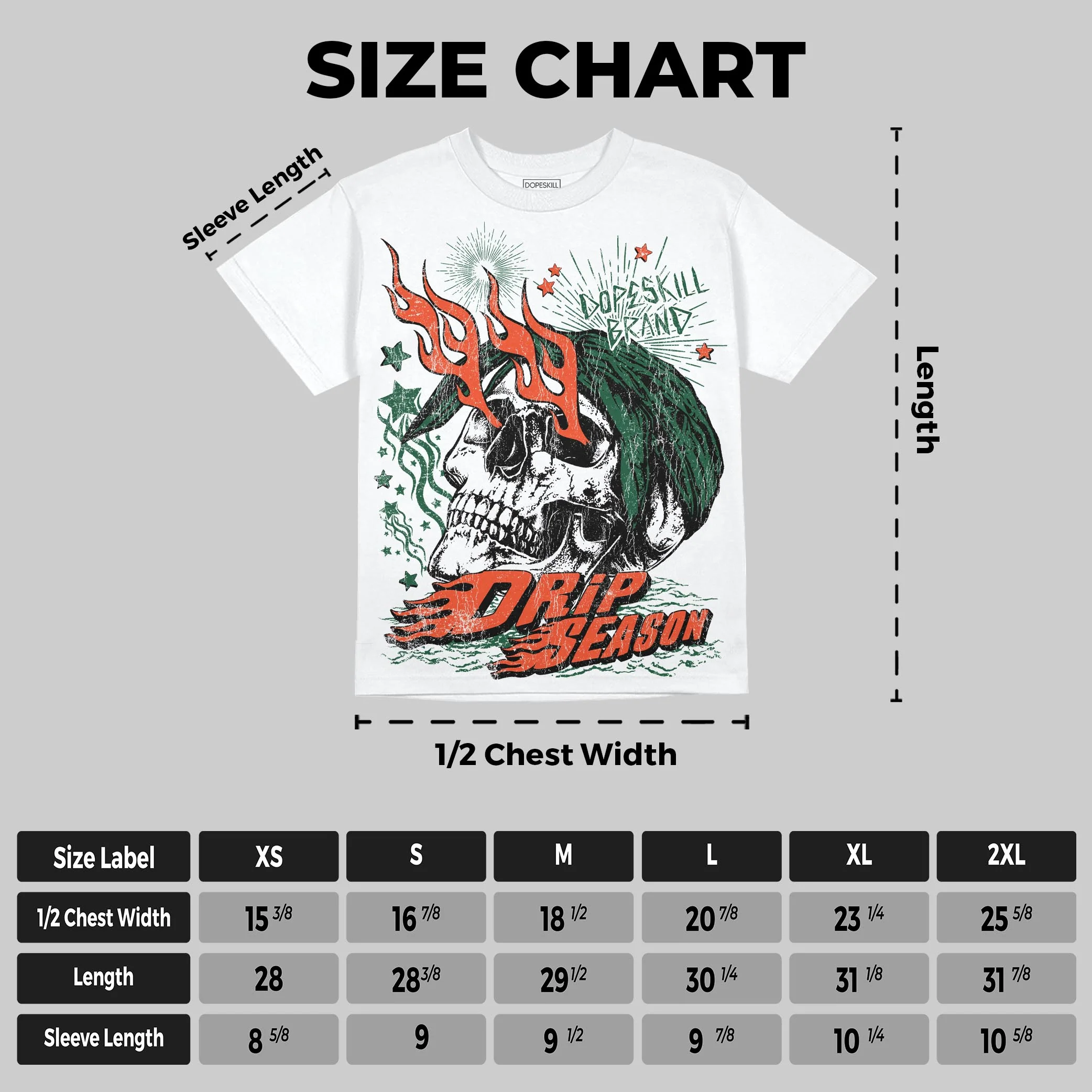 Dunk Team Dark Green Orange DopeSkill Oversize Print T-Shirt Drip Season Graphic - Image 2