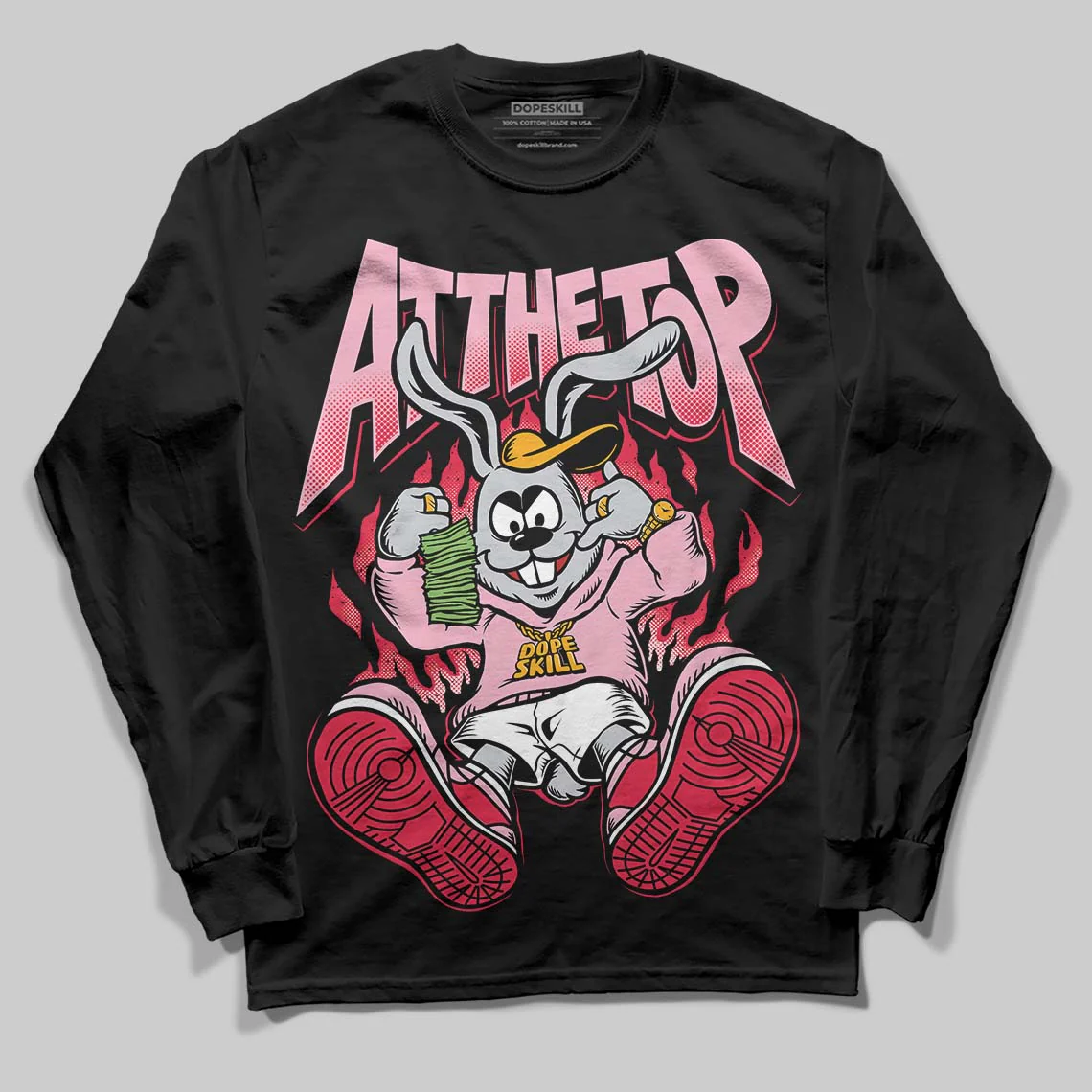 Dunk Valentine's Day DopeSkill Long Sleeve T-Shirt At The Top Graphic - Image 2