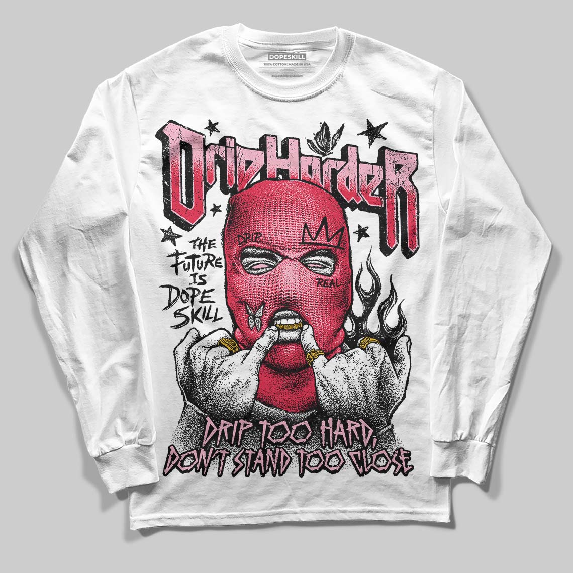 Dunk Valentine's Day DopeSkill Long Sleeve T-Shirt Drip Harder Graphic