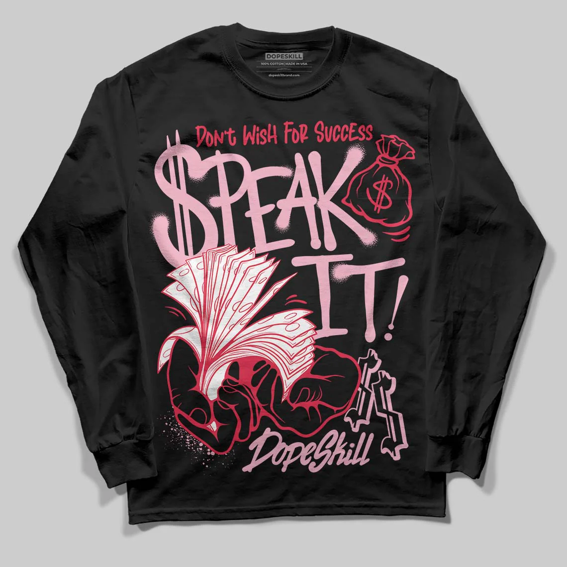 Dunk Valentine's Day DopeSkill Long Sleeve T-Shirt Speak It Graphic - Image 2
