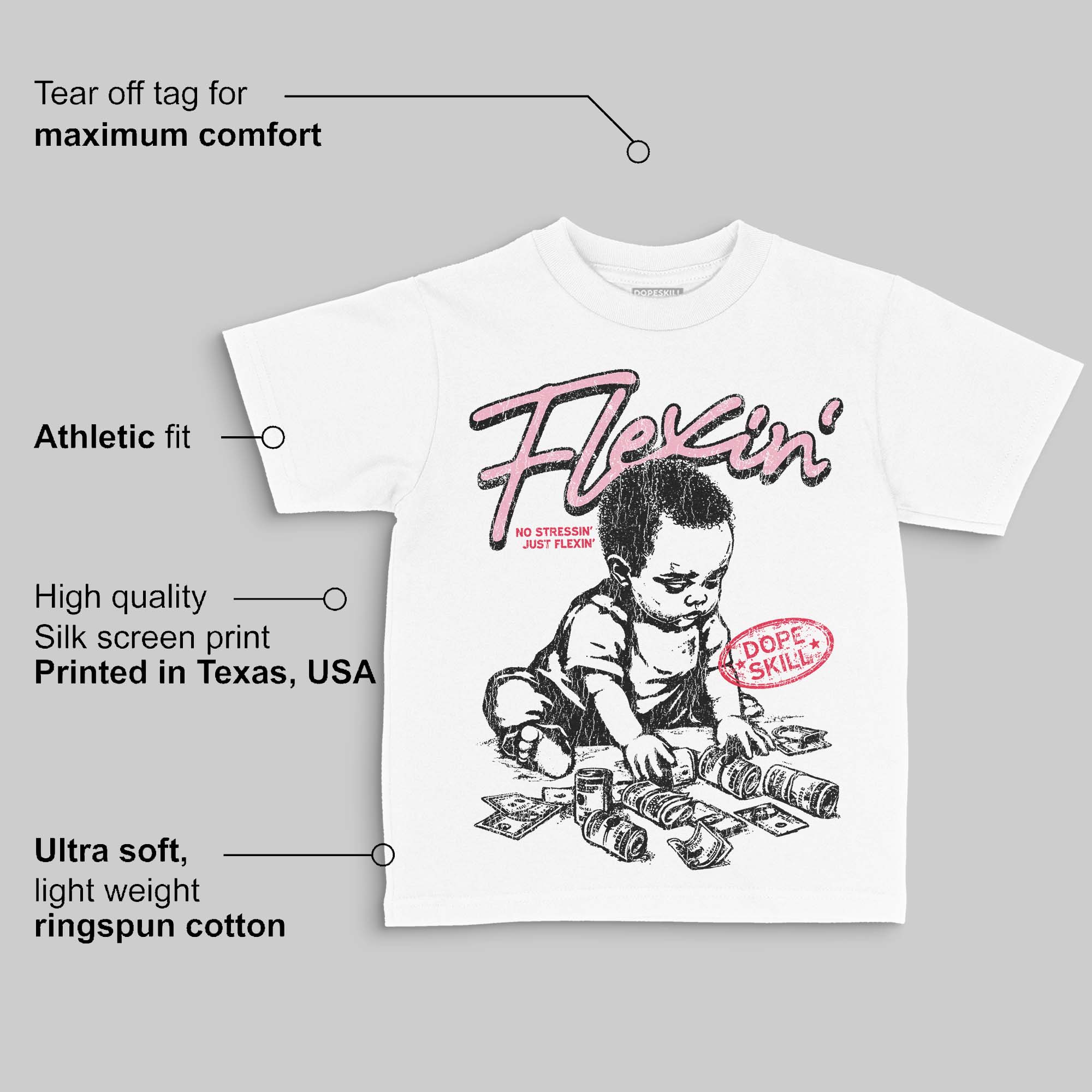 Dunk Valentine's Day DopeSkill Toddler Kids T-shirt Flexin' Graphic - Image 3