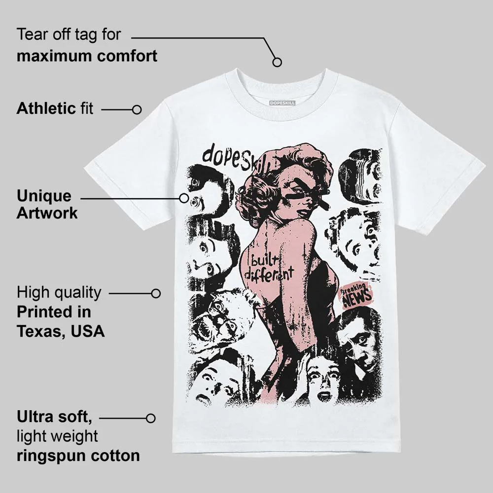 Dusty Rose 40s DopeSkill T-Shirt Built Different Graphic - Image 3