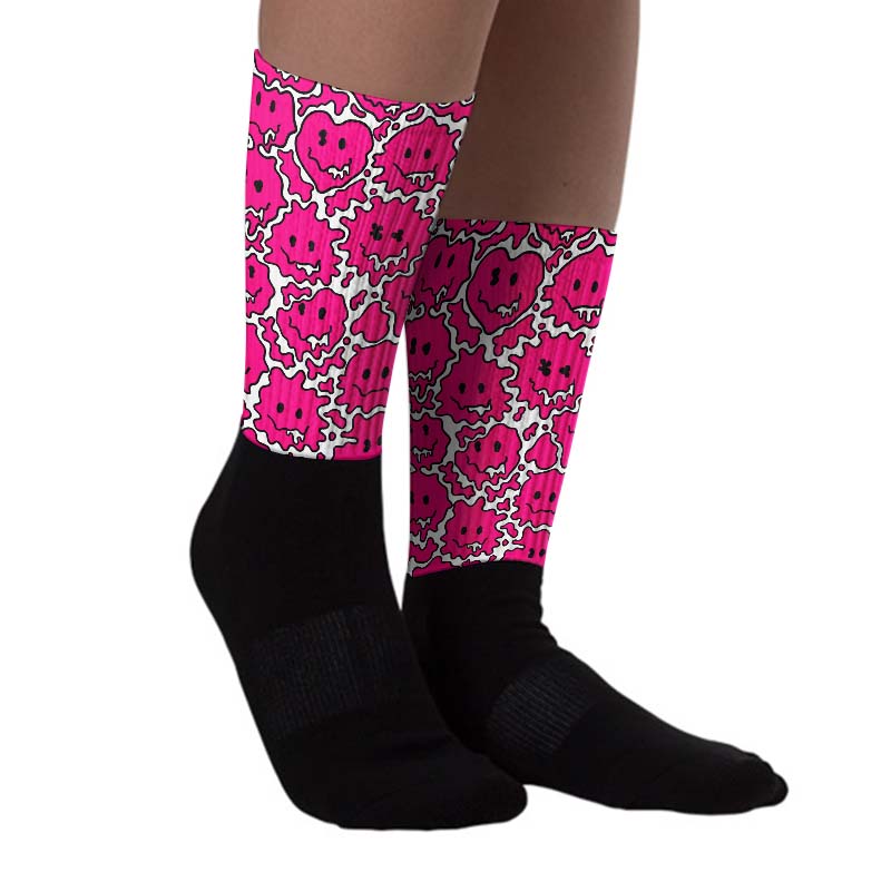 Fierce Pink 1s DopeSkill Sublimated Socks Slime Graphic - Image 2