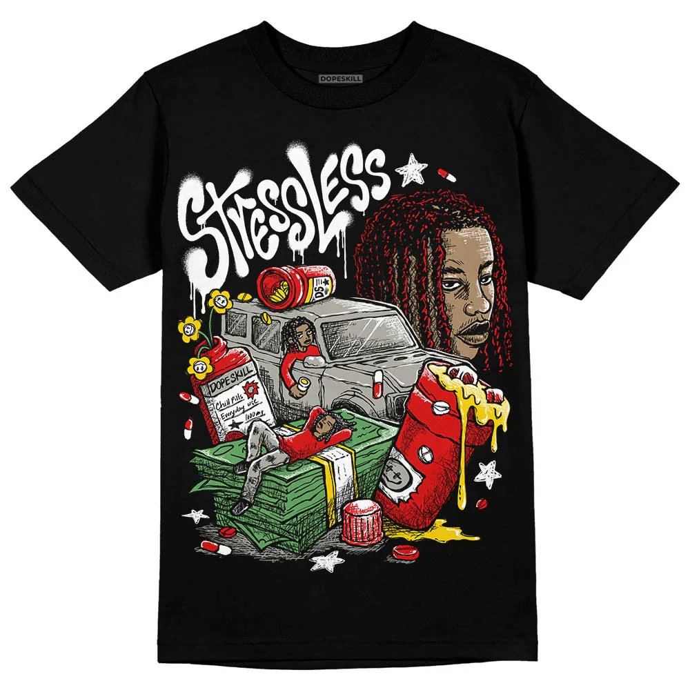 Fire Red 3s DopeSkill T-Shirt Stressless Graphic - Image 2