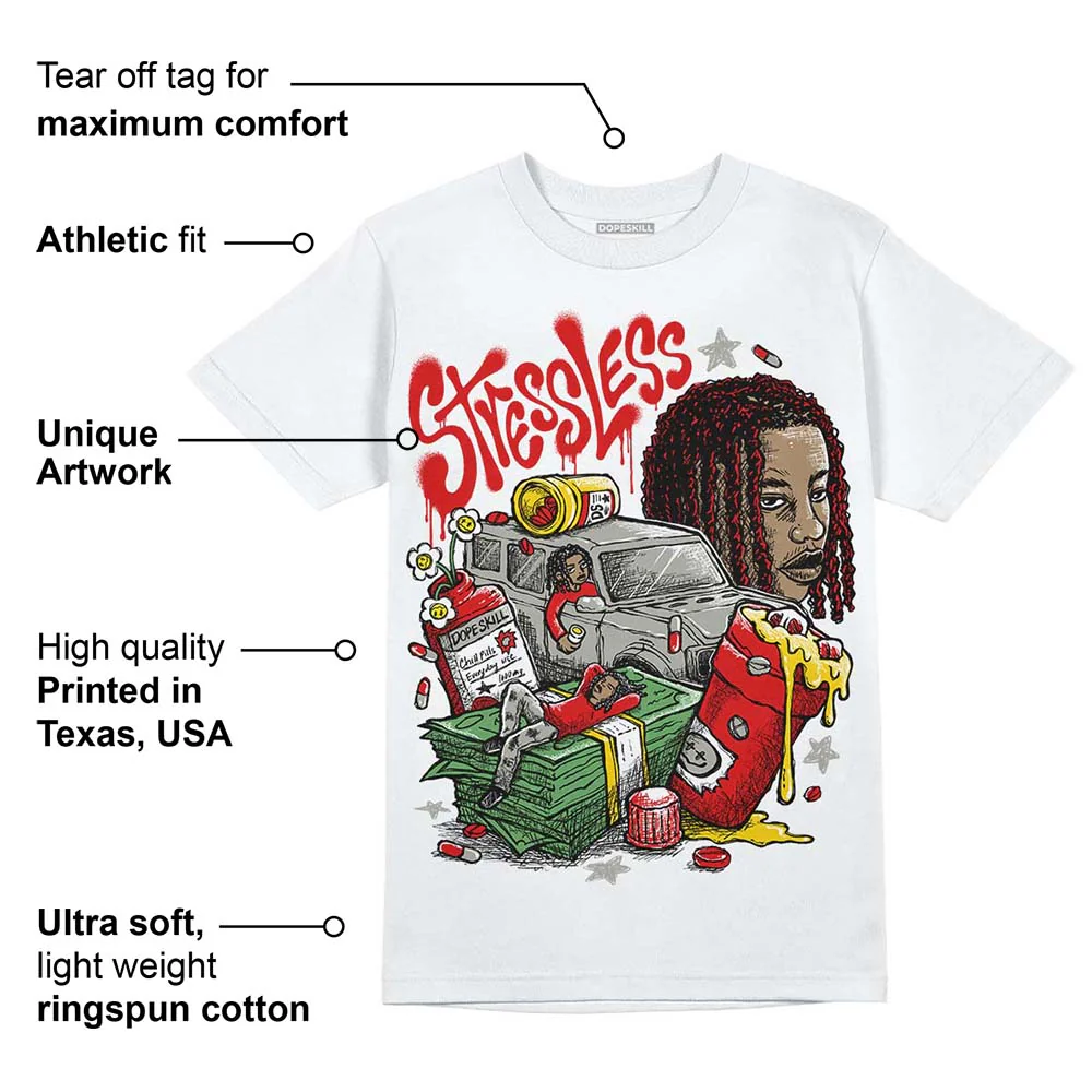 Fire Red 3s DopeSkill T-Shirt Stressless Graphic - Image 3
