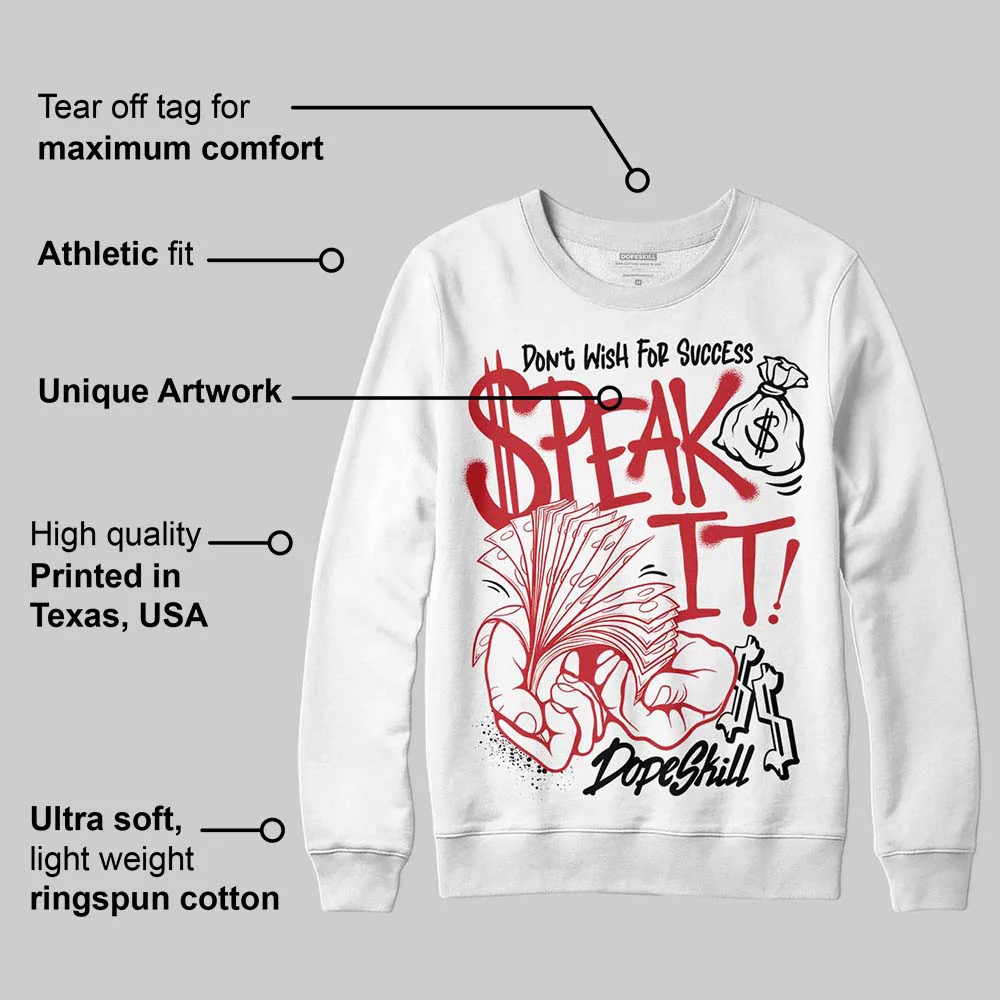 Fire Red “Black Tongue” 5s DopeSkill Sweatshirt Speak It Graphic - Image 3