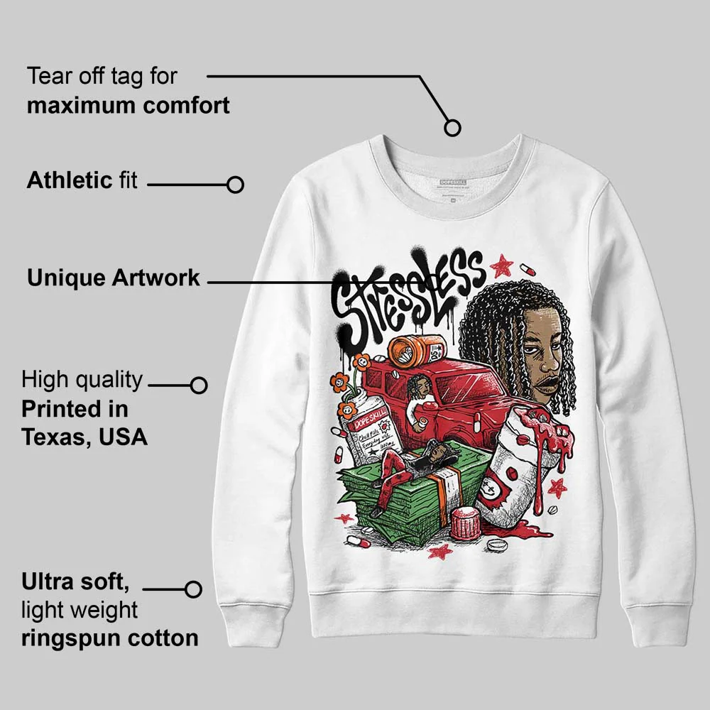 Fire Red “Black Tongue” 5s DopeSkill Sweatshirt Stressless Graphic - Image 3