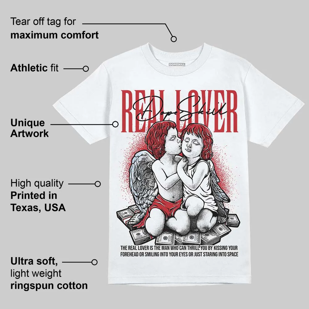 Fire Red “Black Tongue” 5s DopeSkill T-Shirt Real Lover Graphic - Image 4