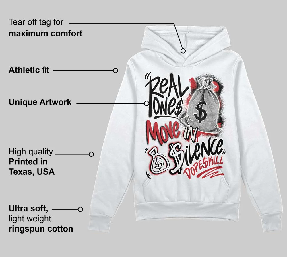Flight Club 4s DopeSkill Hoodie Sweatshirt Real Ones Move In Silence Graphic - Image 3