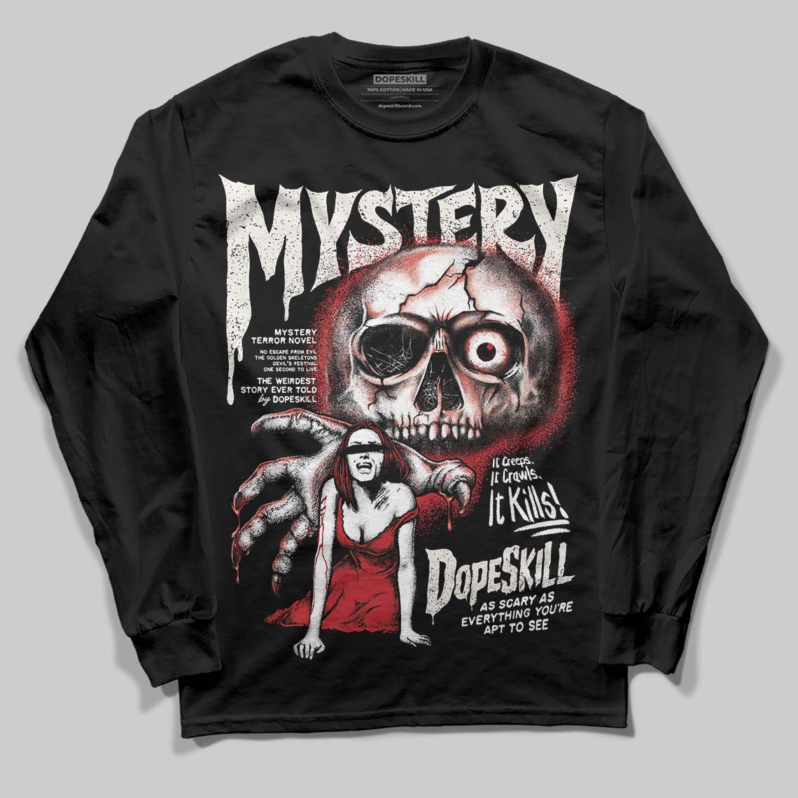 Flight Club 4s DopeSkill Long Sleeve T-Shirt Mystery Ghostly Grasp Graphic - Image 2