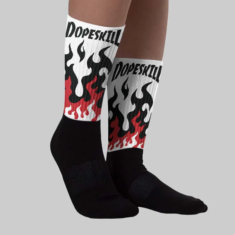 Flight Club 4s DopeSkill Sublimated Sock FIRE Graphic - Image 2