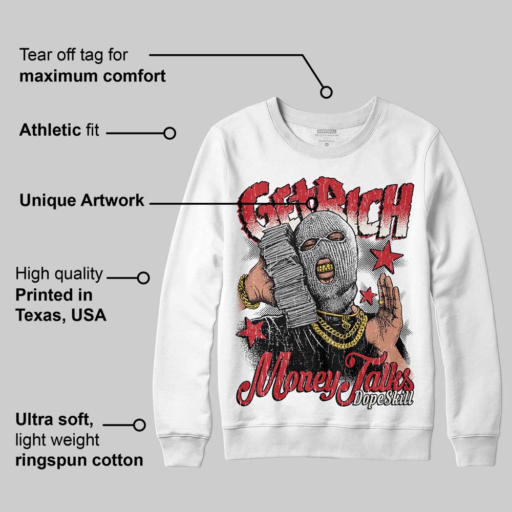 Flight Club 4s DopeSkill Sweatshirt Get Rich Graphic - Image 3
