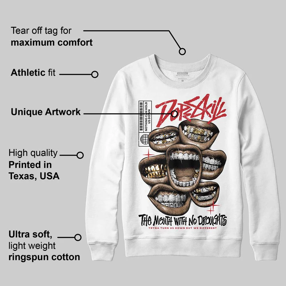 Flight Club 4s DopeSkill Sweatshirt The Mouth With No Droughts Graphic - Image 3