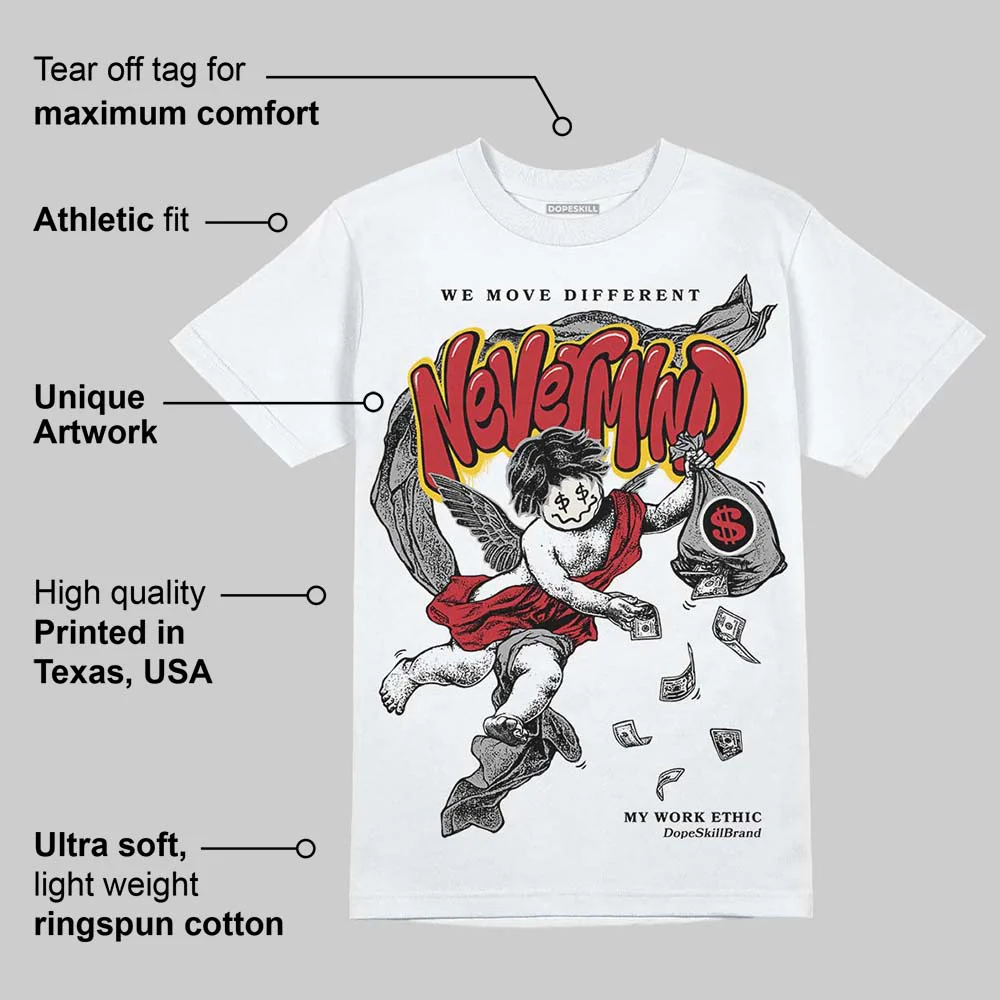 Flight Club 4s DopeSkill T-Shirt Nevermind Graphic - Image 3