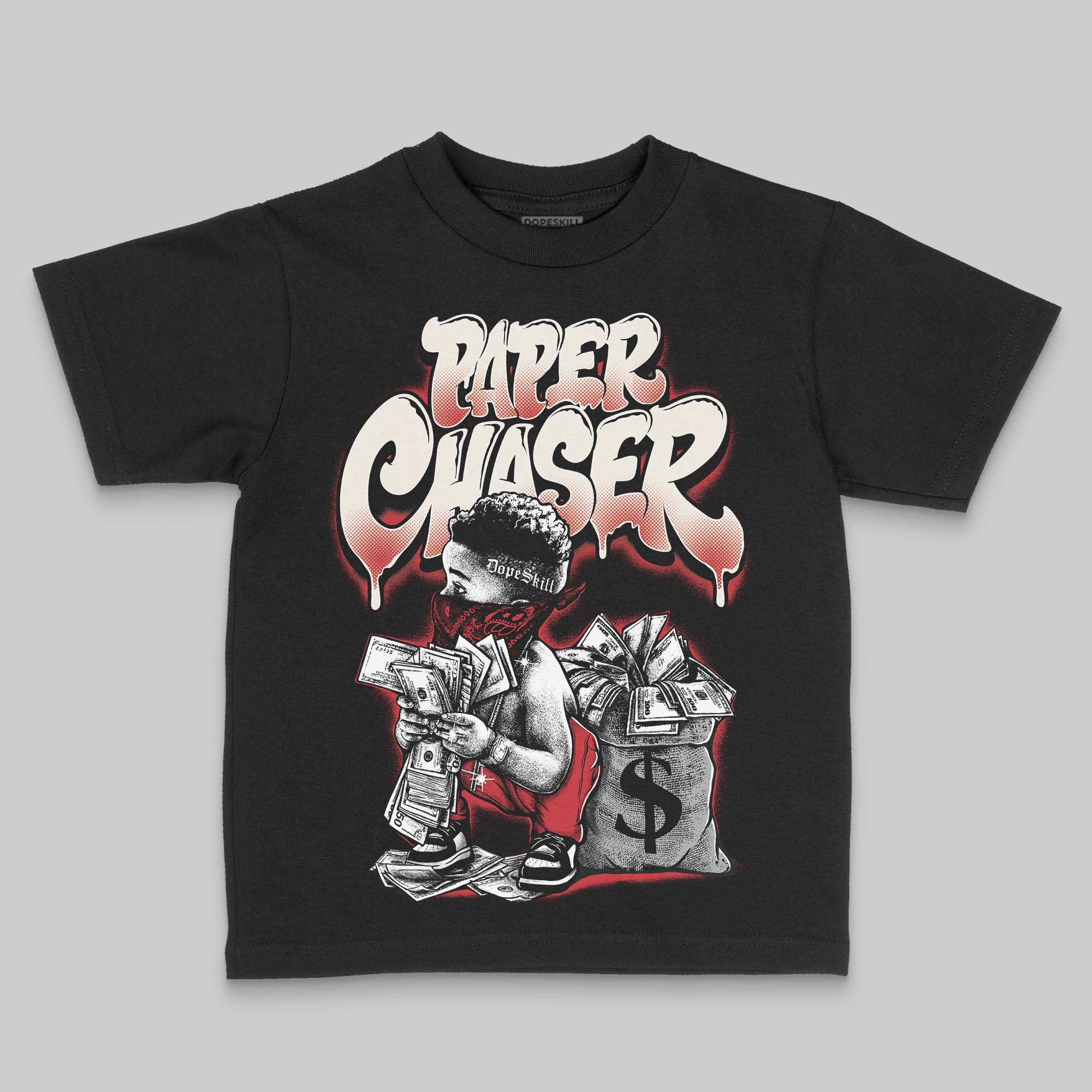 Flight Club 4s DopeSkill Toddler Kids T-shirt Paper Chaser Boy Graphic - Image 2