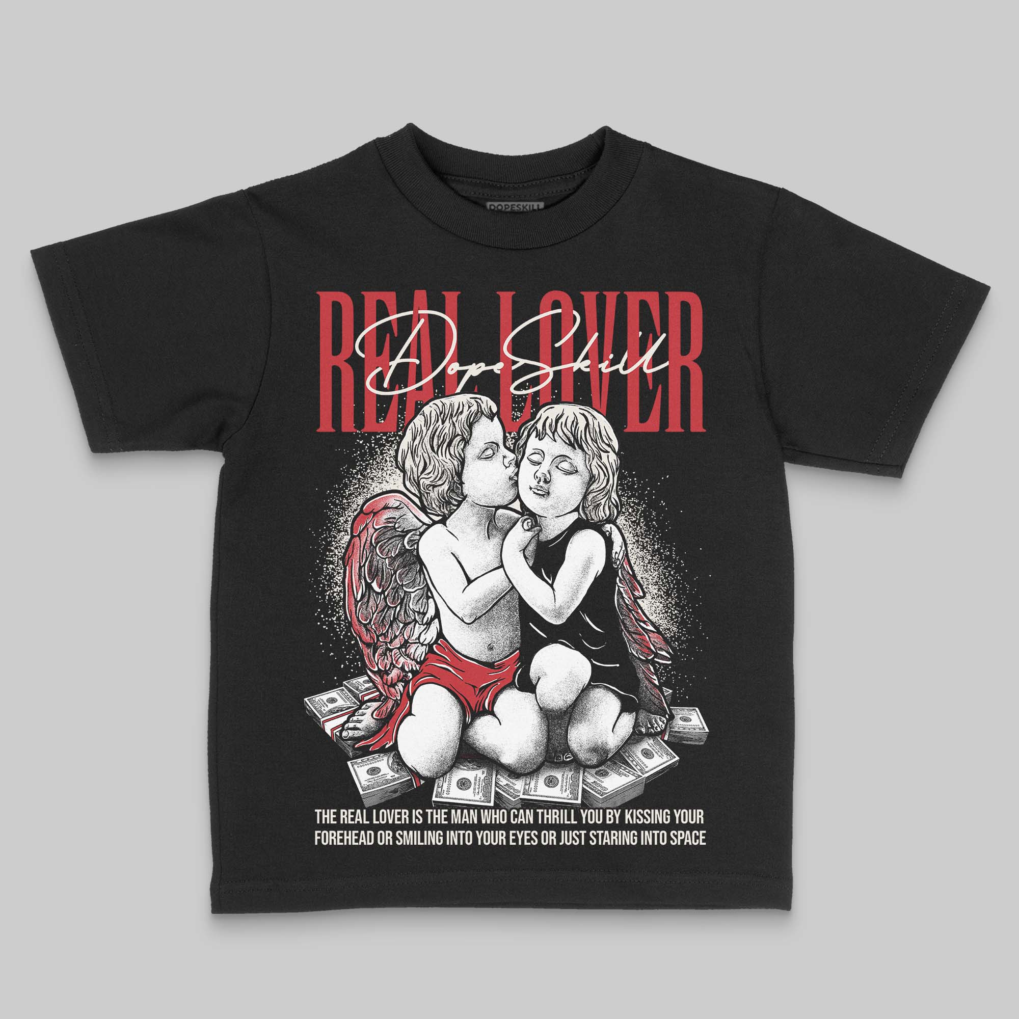 Flight Club 4s DopeSkill Toddler Kids T-shirt Real Lover Graphic - Image 2