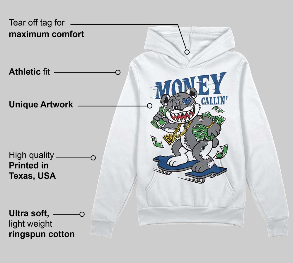 Flint Grey 9s DopeSkill Hoodie Sweatshirt Money Callin' Graphic - Image 3