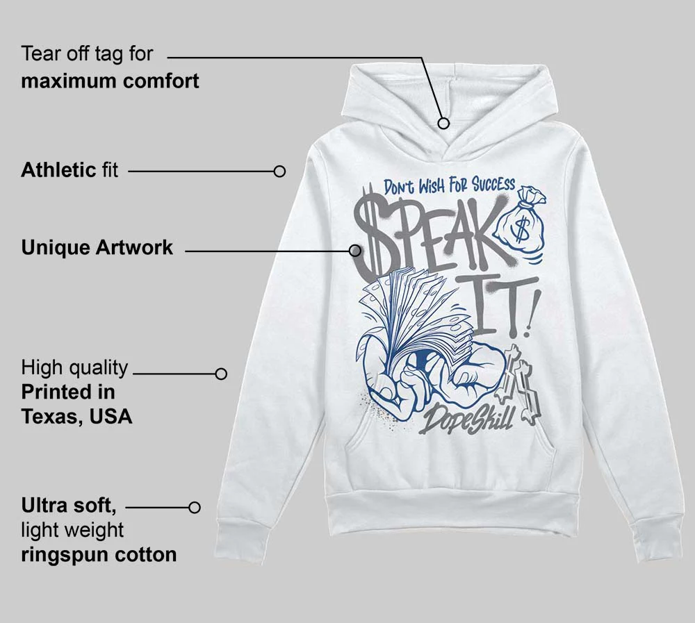 Flint Grey 9s DopeSkill Hoodie Sweatshirt Speak It Graphic - Image 3