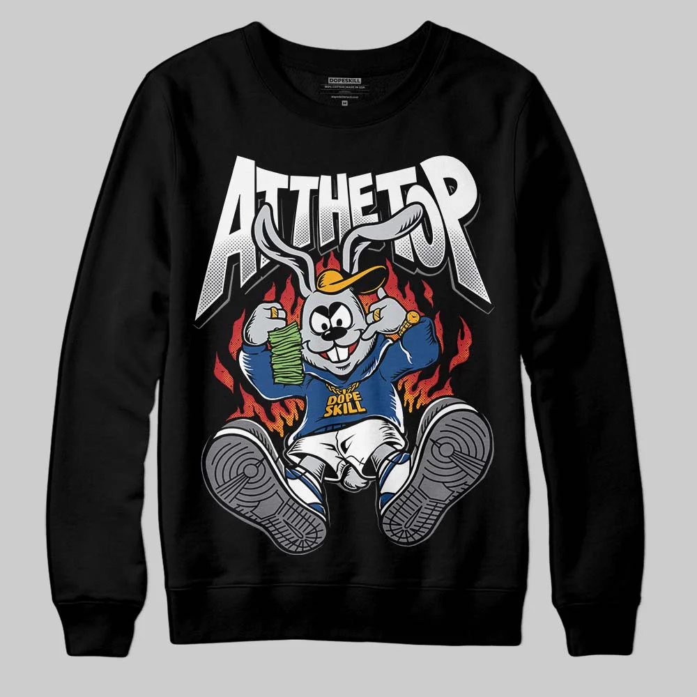 Flint Grey 9s DopeSkill Sweatshirt At The Top Graphic - Image 2