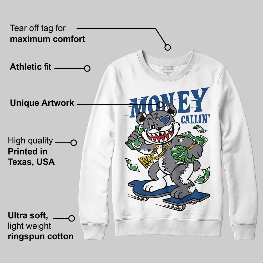 Flint Grey 9s DopeSkill Sweatshirt Money Callin' Graphic - Image 3
