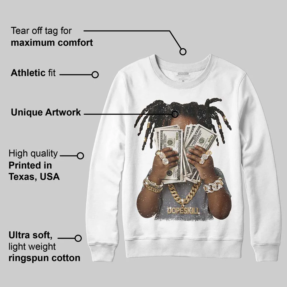 Flint Grey 9s DopeSkill Sweatshirt Rich Youth Graphic - Image 3