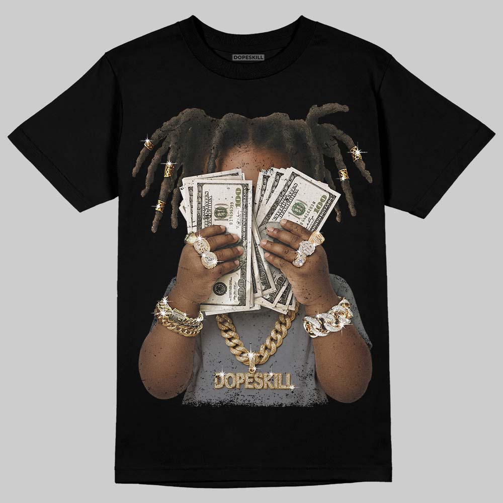 Flint Grey 9s DopeSkill T-Shirt Rich Youth Graphic - Image 2