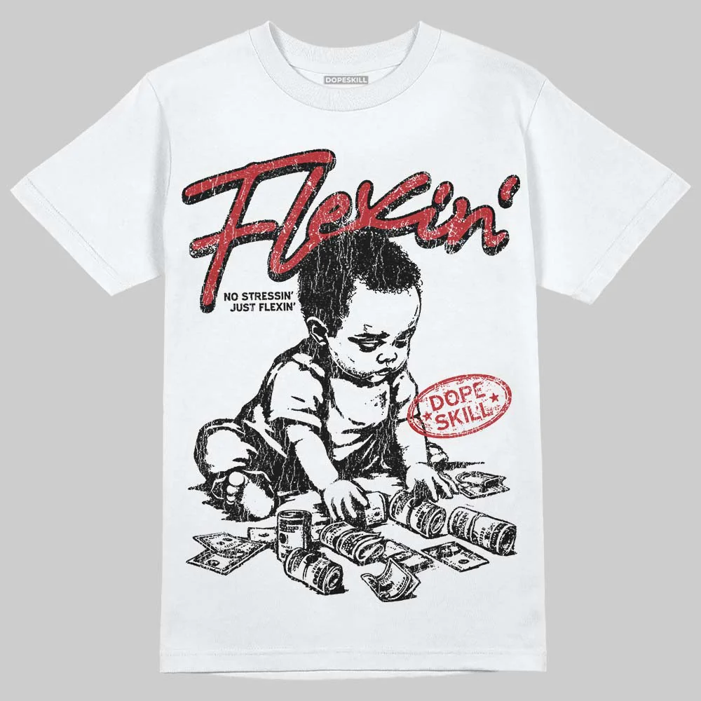Flu Game 12s DopeSkill T-Shirt Flexin' Graphic - Image 2