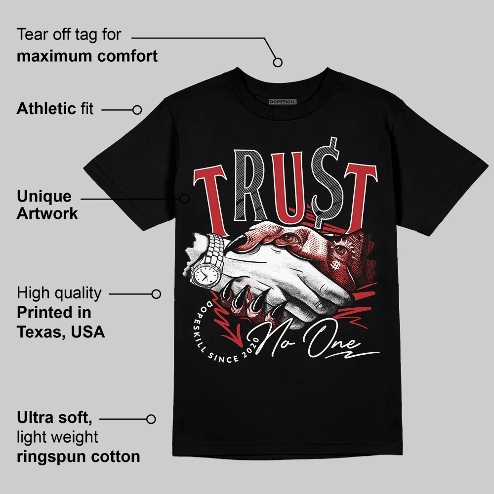 Flu Game 12s DopeSkill T-Shirt Trust No One Graphic - Image 3