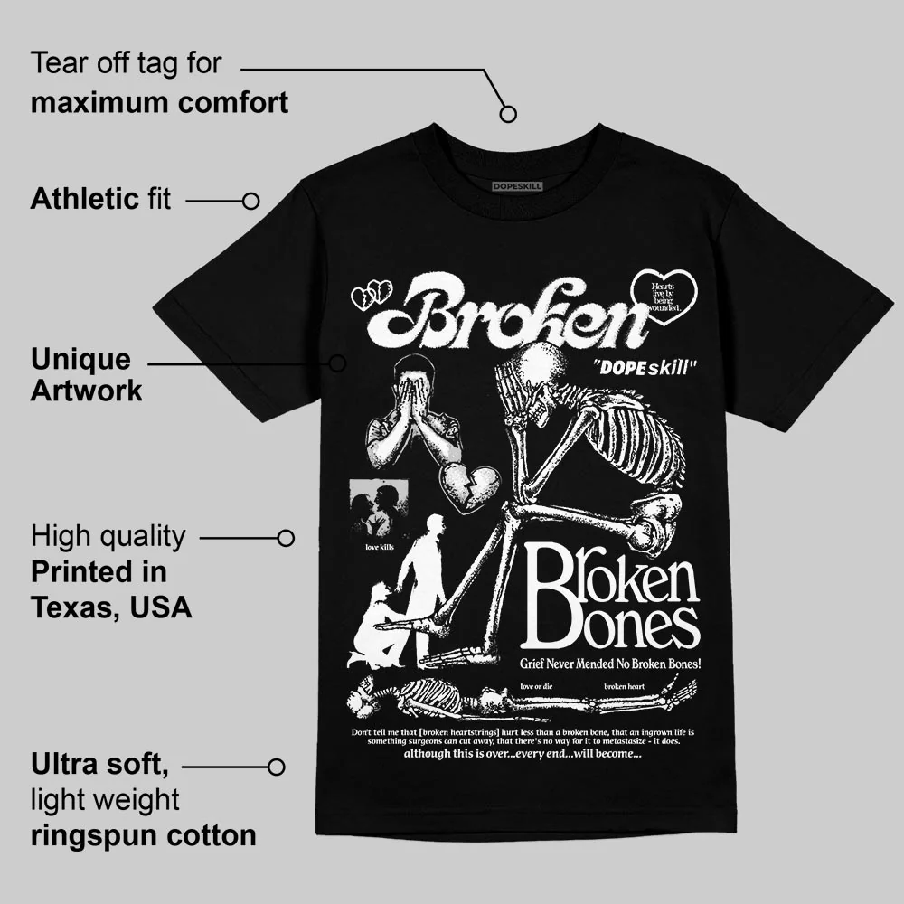 Foamposite One “Triple White” DopeSkill T-Shirt Broken Bones Graphic - Image 3