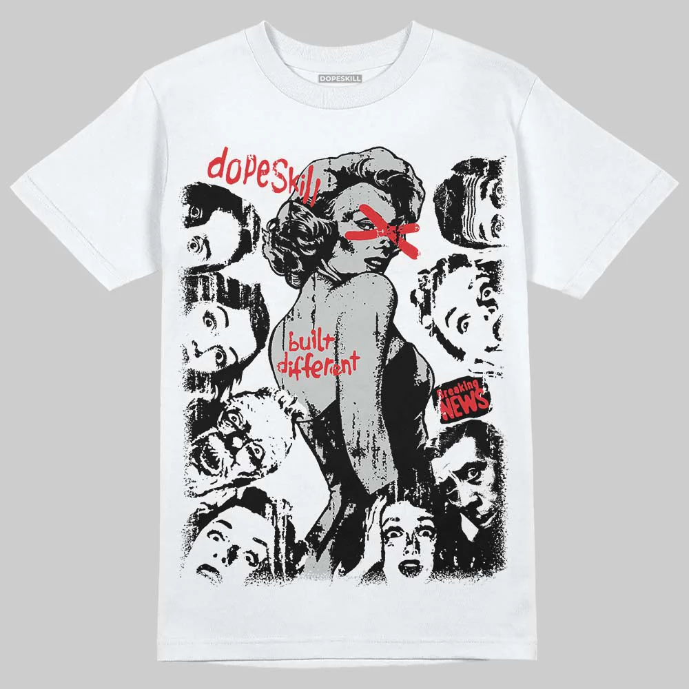 Foamposite One “Triple White” DopeSkill T-Shirt Built Different Graphic - Image 2