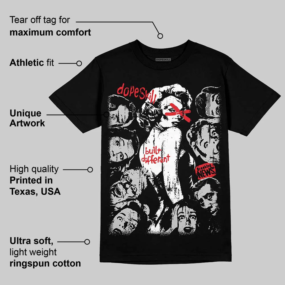 Foamposite One “Triple White” DopeSkill T-Shirt Built Different Graphic - Image 3
