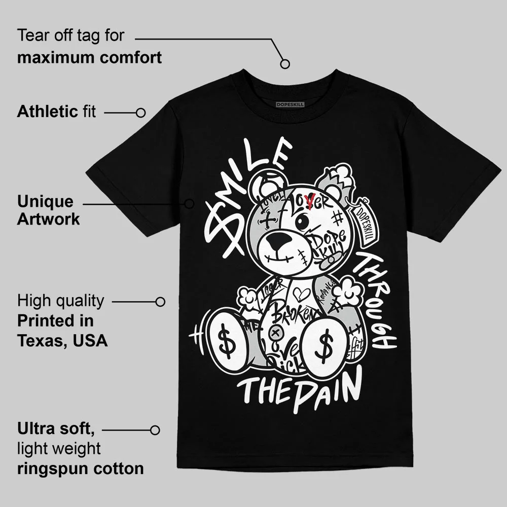 Foamposite One “Triple White” DopeSkill T-Shirt Smile Through The Pain Graphic - Image 3