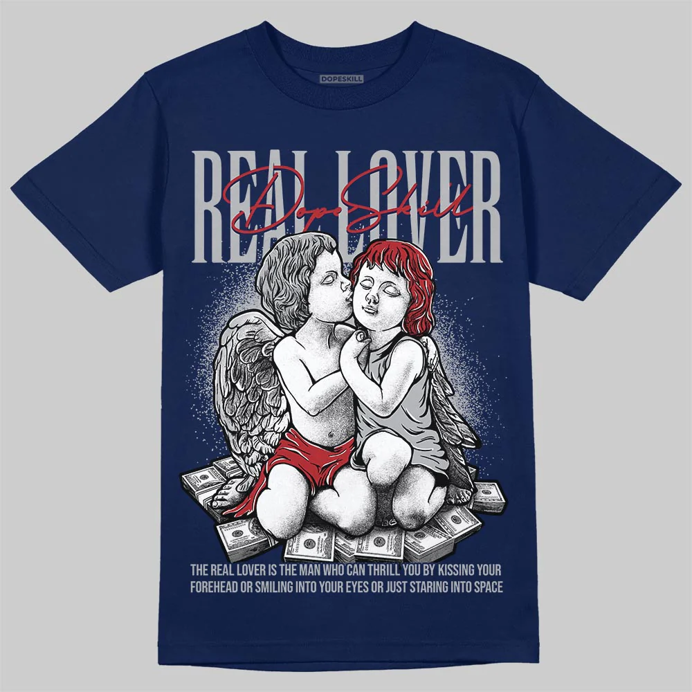 French Blue 12s DopeSkill T-Shirt Real Lover Graphic - Image 2