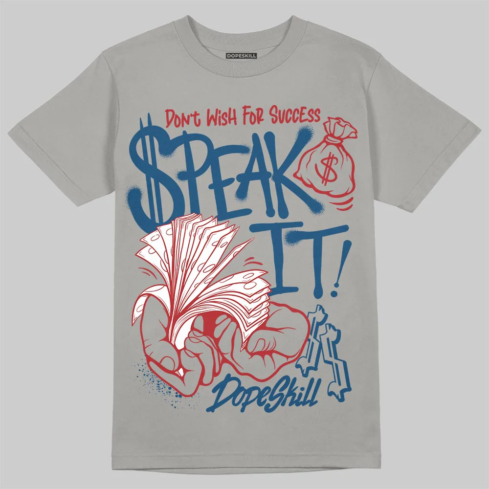 French Blue 12s DopeSkill T-Shirt Speak It Graphic - Image 3