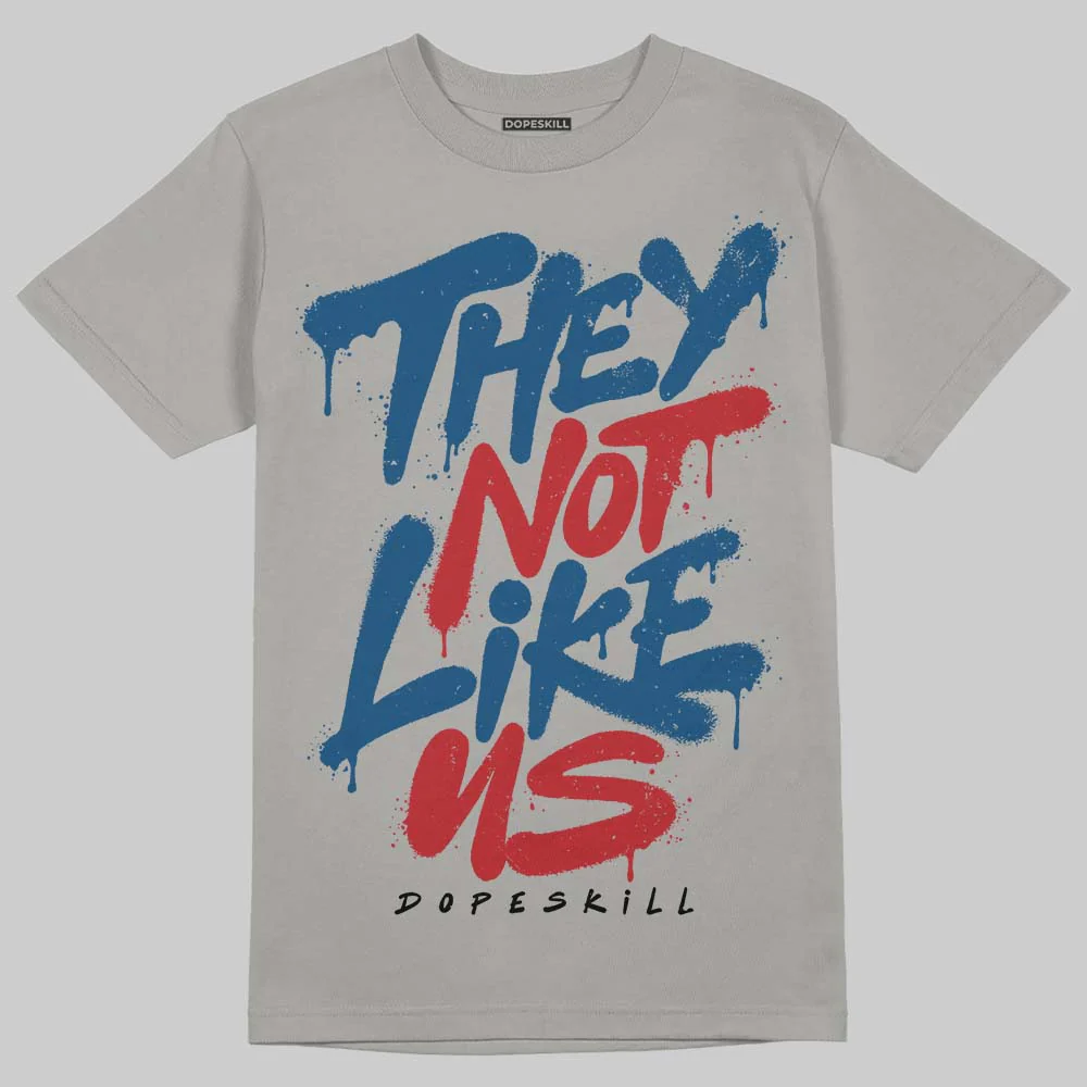 French Blue 12s DopeSkill T-Shirt They Not Like Us Graphic - Image 3