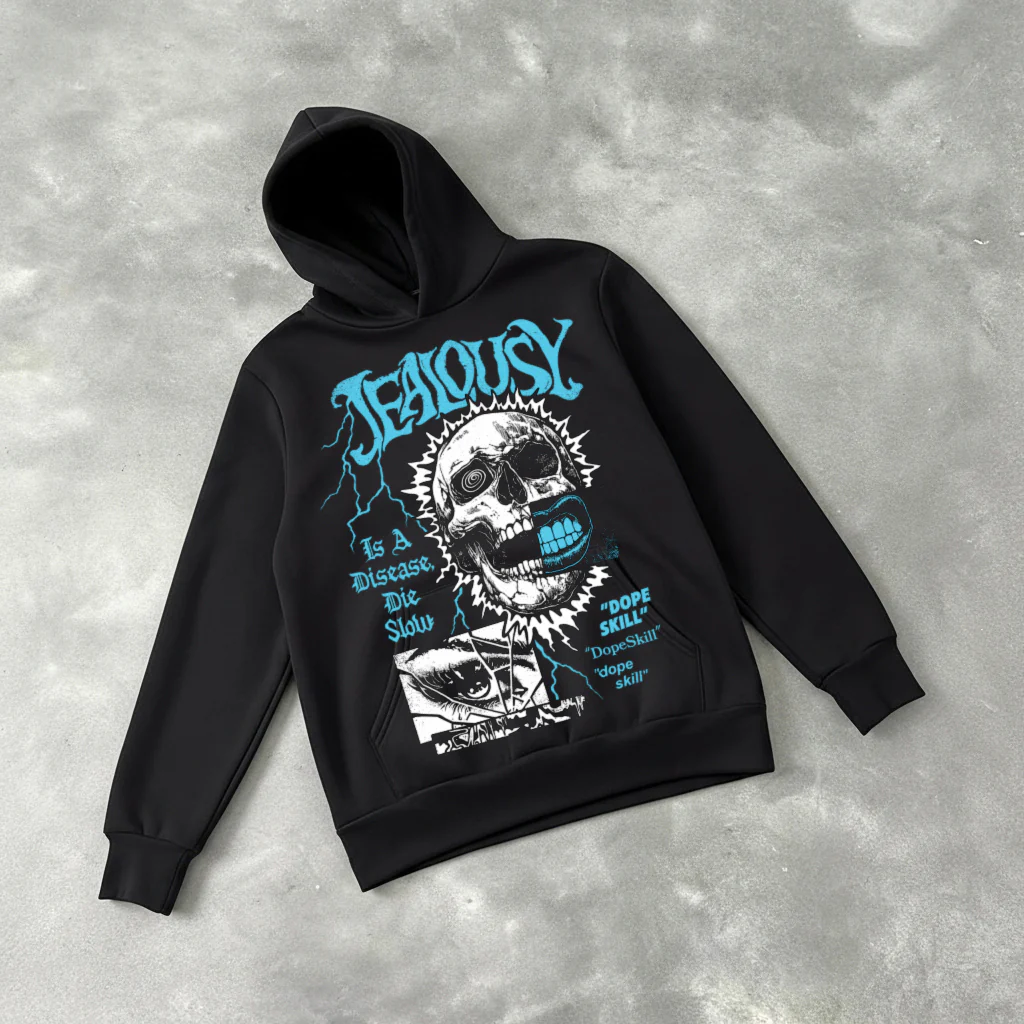 Gamma 11s DopeSkill Hoodie Sweatshirt Jealousy Graphic - Image 3