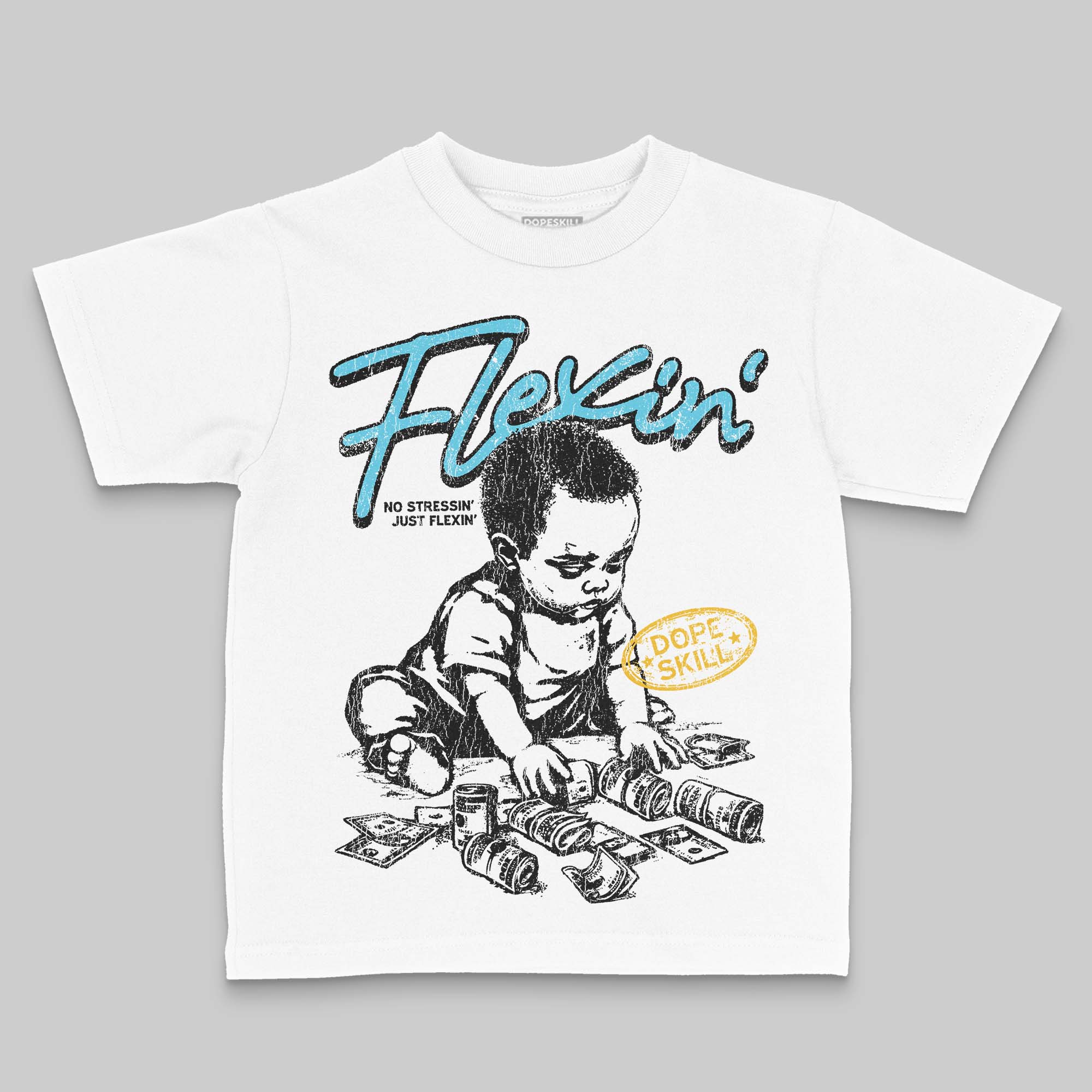 Gamma 11s DopeSkill Toddler Kids T-shirt Flexin' Graphic - Image 2