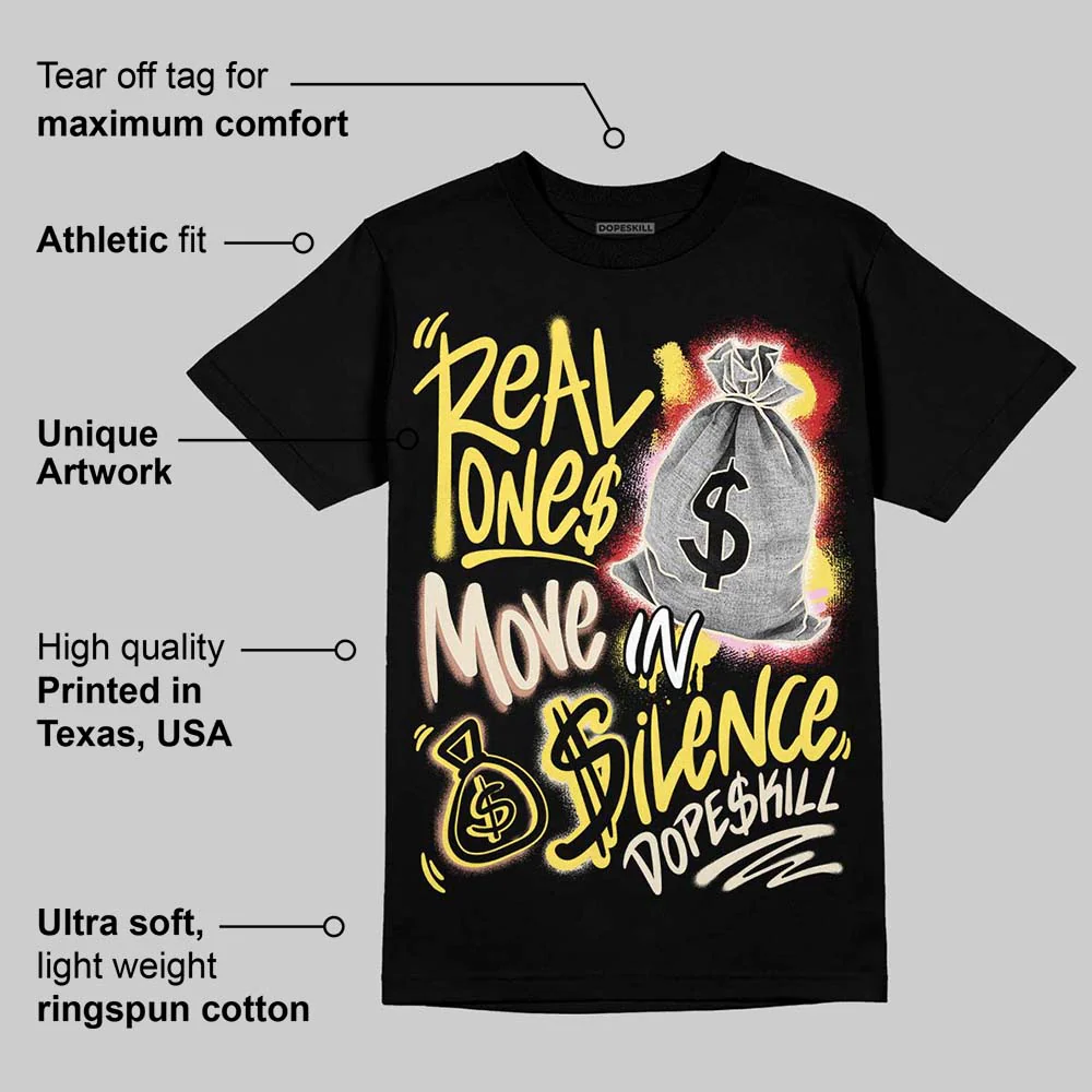 Gel-Nimbus 10.1 Banana DopeSkill T-Shirt Real Ones Move In Silence Graphic - Image 3