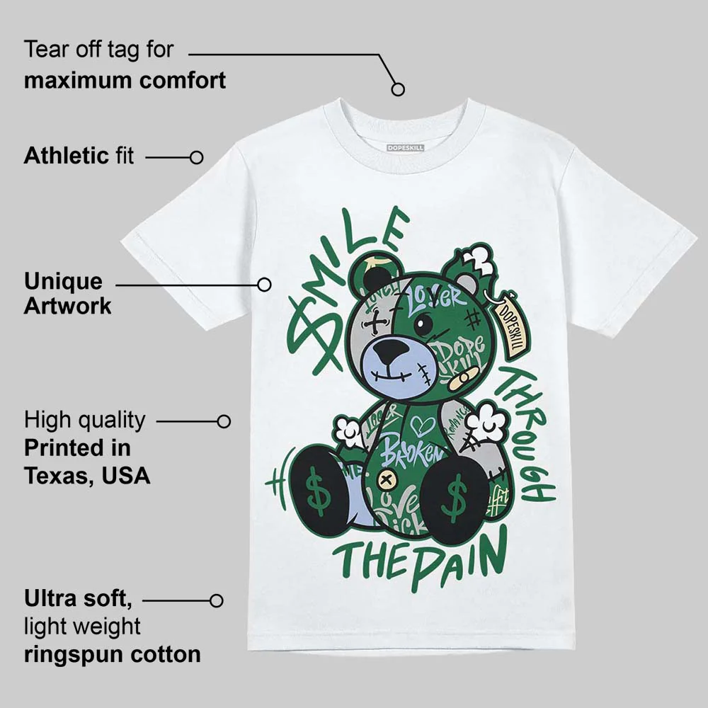 Gel-Nimbus 10.1 “HTTP 404” Green DopeSkill T-Shirt Smile Through The Pain Graphic - Image 3